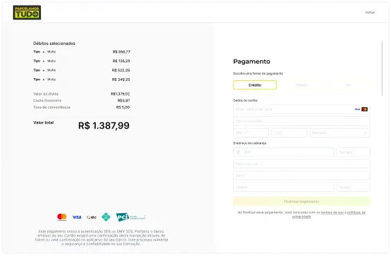 Meios de Pagamento